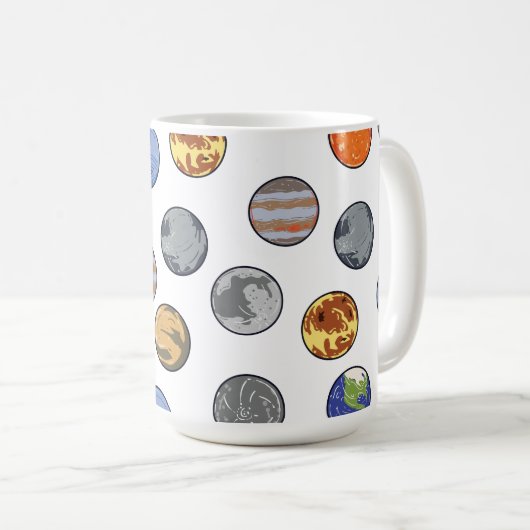 Mug Système solaire Galaxie spatiale (Devant droit)