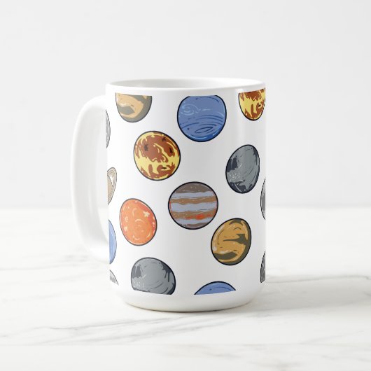 Mug Système solaire Galaxie spatiale (Devant gauche)