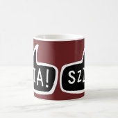 Mug SZIA ! Bulle de discours de voeux en hongrois (Centre)