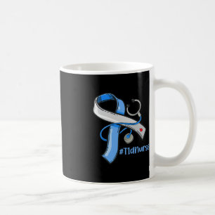 Mug T1D Infirmière Bleu Ruban Stethoscope Diabète