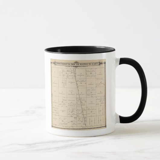 Mug T24S R25E Carte de la section du comté de Tulare (Droite)