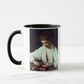 Mug T31971 un jeune garçon épluchant Apple (Gauche)