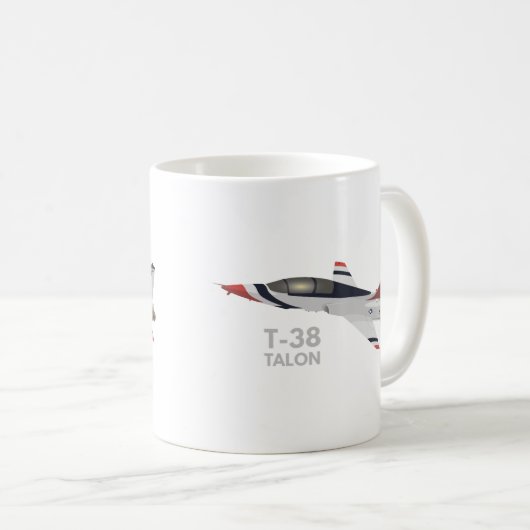 Mug T-38 Avion d'entraînement à réaction Talon (Devant droit)