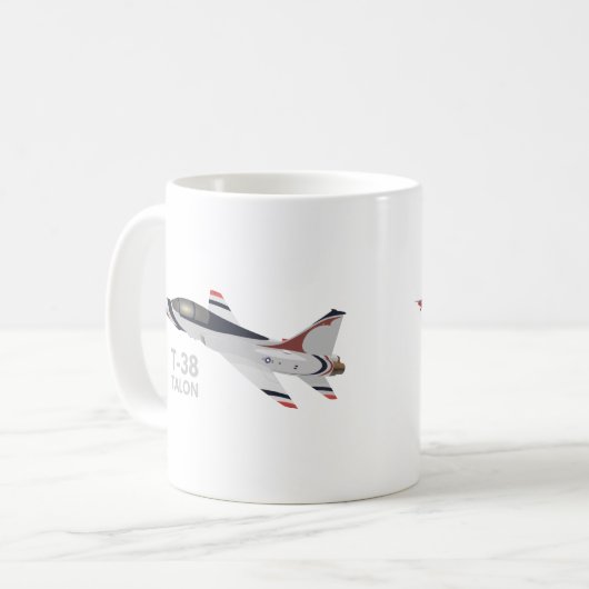 Mug T-38 Avion d'entraînement à réaction Talon (Devant gauche)