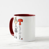 Mug T est pour Enseignant (Devant gauche)
