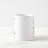 Mug T initiale de monogramme côtier personnalisé Plage (Centre)