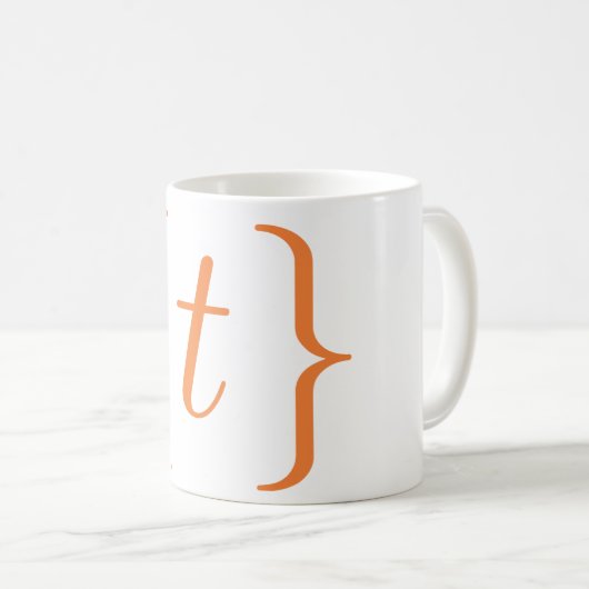 Mug "T" mathématique a placé (Devant droit)