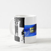 Mug T Musique typographique de granulométrie (Devant gauche)