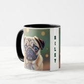 Mug T Pug Adorable en Gros Plan | Chien Mignon Personn (Devant gauche)