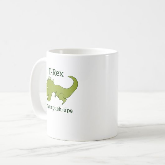 Mug T-Rex déteste des pousées (Devant gauche)