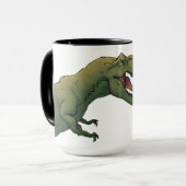 Mug T-Rex Dinosaur Café D'Abord Puis Je Chasse (Devant gauche)