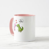 Mug T-Rex Dinosaur Me Serrer Dans Un Couple Amusant (Devant gauche)