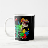 Mug T Rex Dinosaur Sensibilisation sur l'autisme Puzzl (Gauche)