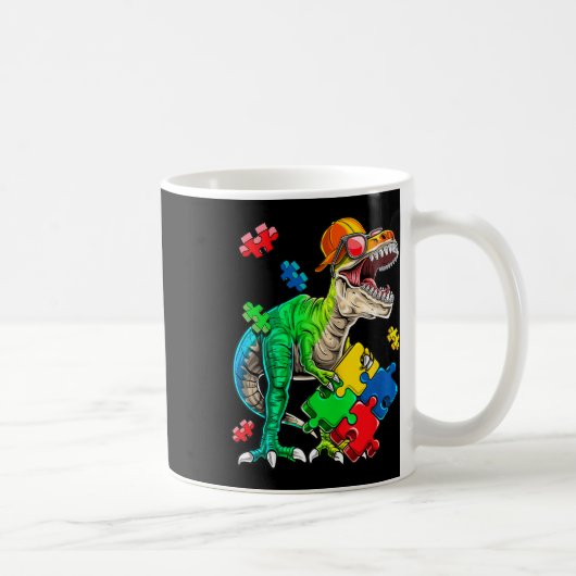 Mug T Rex Dinosaur Sensibilisation sur l'autisme Puzzl (Droite)
