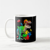 Mug T Rex Dinosaur Sensibilisation sur l'autisme Puzzl (Gauche)