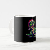 Mug T-rex dinosaure de Noël | Conception de dinosaure (Devant gauche)