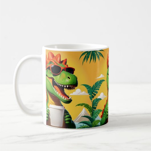 Mug T-Rex Dinosaure Drôle (Gauche)