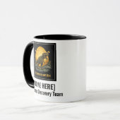 Mug T=Rex Dinosaure Lune Préhistorique (Devant gauche)