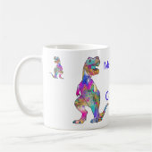 Mug T-Rex Dinosaure Psychedélique Café du Matin Drôle (Gauche)