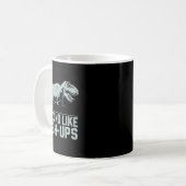 Mug T-rex drôle n'aime pas les pompes Gym Workout dino (Devant gauche)