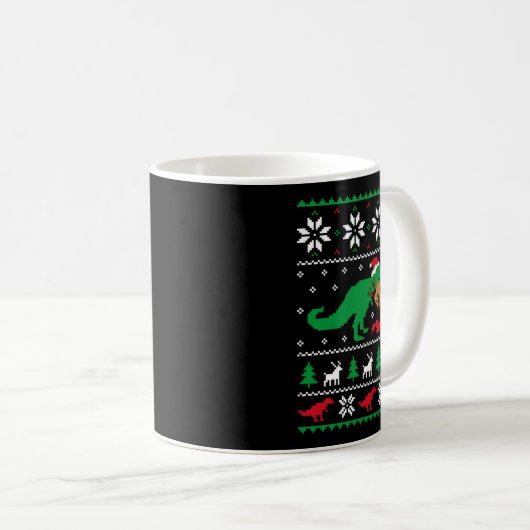 Mug T Rex Eating Reindeer Funny Dinosaur Christmas Ugl (Devant droit)