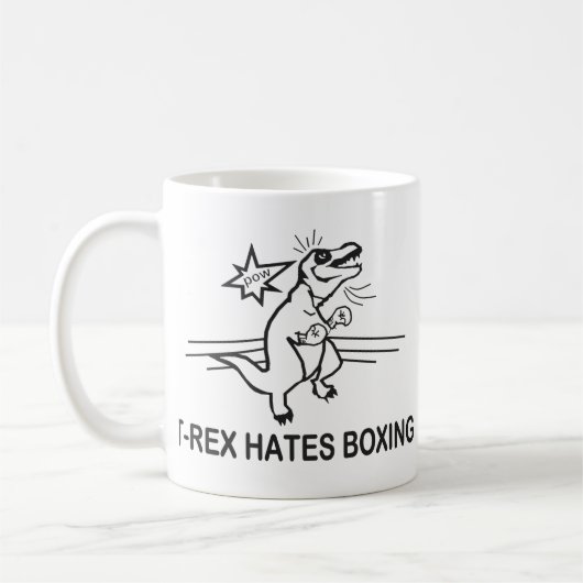 Mug T Rex Hates Boxe (Gauche)