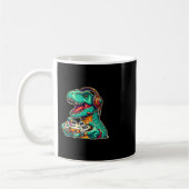 Mug T-rex jeu avec casque audio Dinosaure drôle Graphi (Gauche)