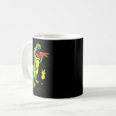 Mug T-Rex mangeant un lapin Funny Pâques Amoureux des (Devant gauche)