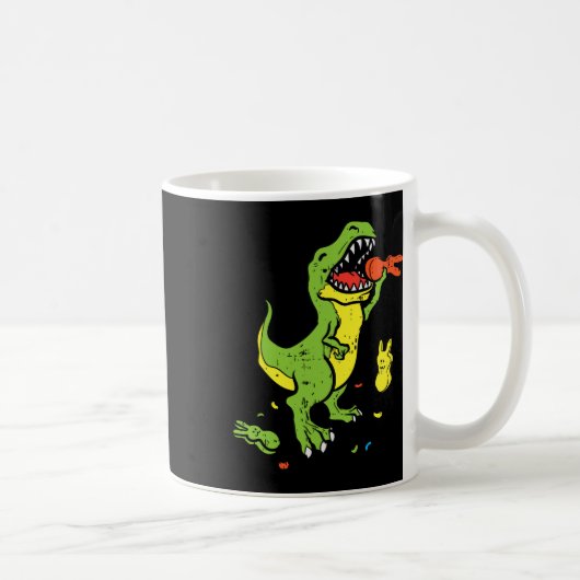 Mug T-Rex mangeant un lapin Funny Pâques Amoureux des (Droite)