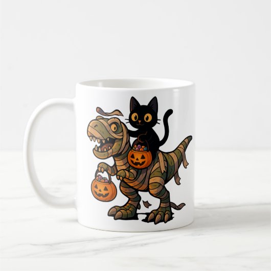 Mug T-Rex - Mignonne Halloween Dino (Gauche)