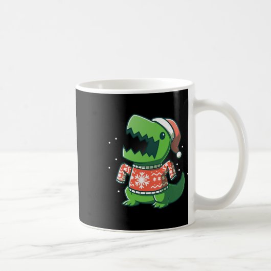 Mug T-rex Noël amusant Dinosaur Laid Saurus (Droite)