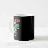 Mug T-Rex Pull Ugly Christmas Sweater Dinosaure Noël (Devant gauche)