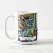 Mug T-Rex Réflexion : Penser le gros camompe plus gran (Gauche)