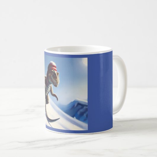Mug T Rex Snowboard (Devant droit)