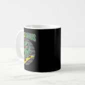 Mug T-rex Snowboarding Dinosaur Snowboard (Devant gauche)