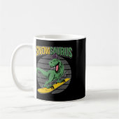 Mug T-rex Snowboarding Dinosaur Snowboard (Gauche)