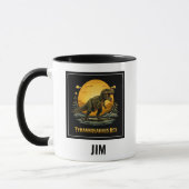 Mug T-Rex sous la lune préhistorique (Gauche)
