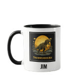 Mug T-Rex sous la Lune Préhistorique