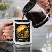 Mug T-Rex sous la lune préhistorique