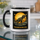 Mug T-Rex sous la lune préhistorique