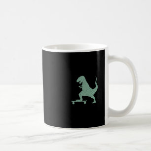 Mug T-rex Sur Un Skateboard Grunge Dinosaure Skateboar