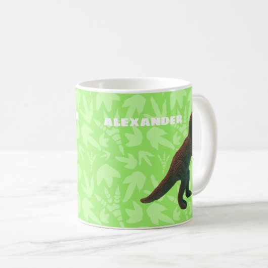 Mug T-Rex Tyranosaurus Rex Toy Dinosaur Vert clair (Devant droit)