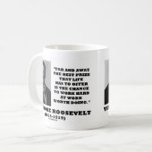 Mug T. Roosevelt Prix Chance Travail dur Faire (Devant gauche)