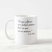 Mug T.S. Citation d'Eliot - auteurs (Gauche)