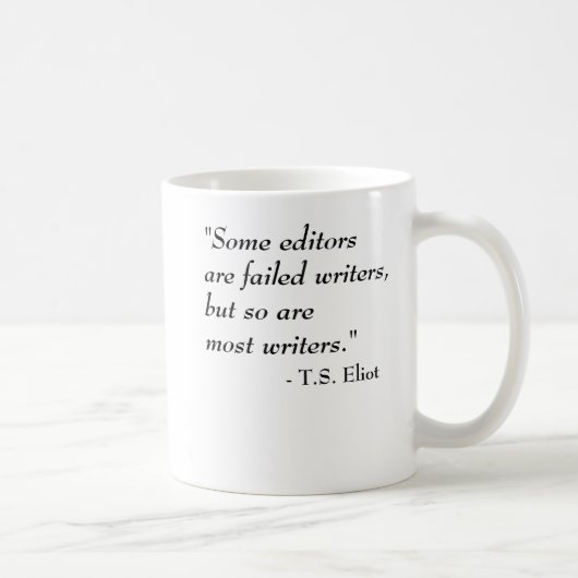 Mug T.S. Citation d'Eliot - auteurs (Droite)