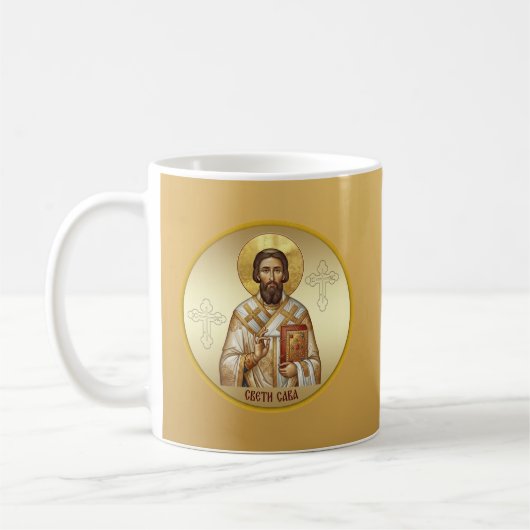 Mug T-Shirt à l'icône orthodoxe de Saint Sava (Gauche)