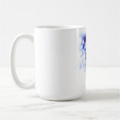 Mug T-shirt à visage de chat en aquarelle vibrante (Gauche)