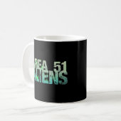 Mug T-shirt aliens de la zone 51 (Devant gauche)