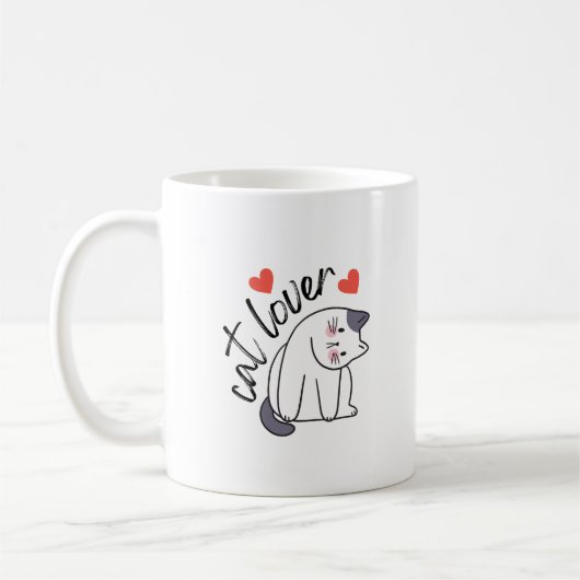 Mug T-shirt Amoureux des chats (Gauche)