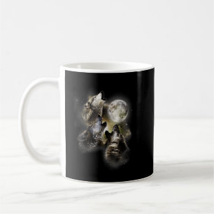 Mug T-shirt animal loups loups loups hurler à la lune